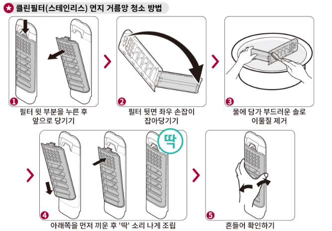 스테인리스 필터 세척방법