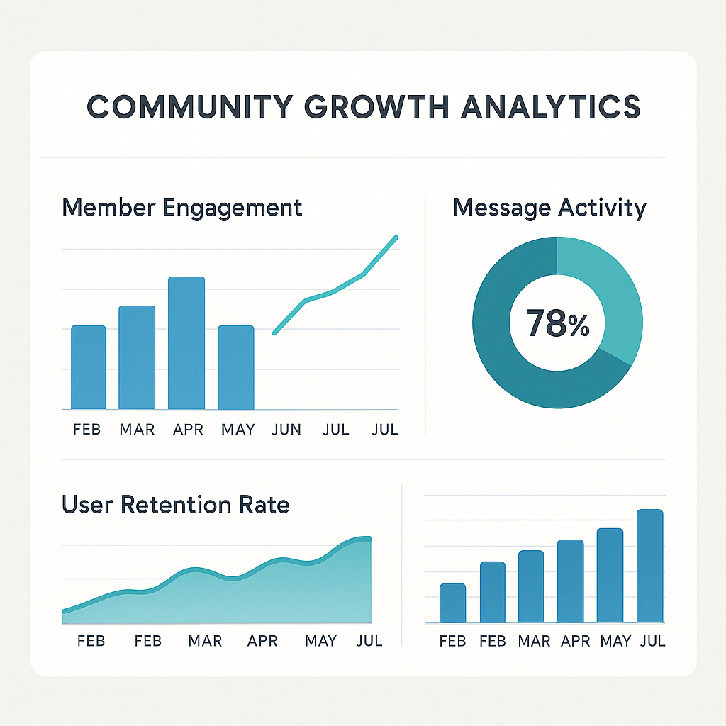 커뮤니티 성장 지표를 보여주는 차트