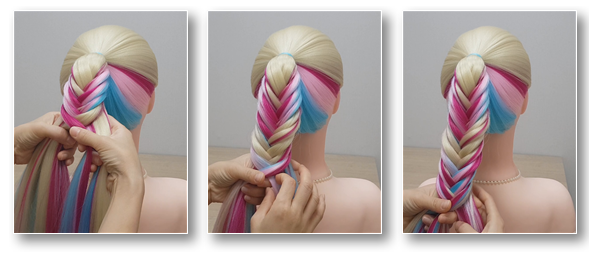 두가닥 땋기 시술과정 2