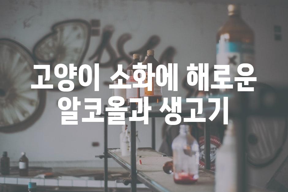 고양이 소화에 해로운 알코올과 생고기