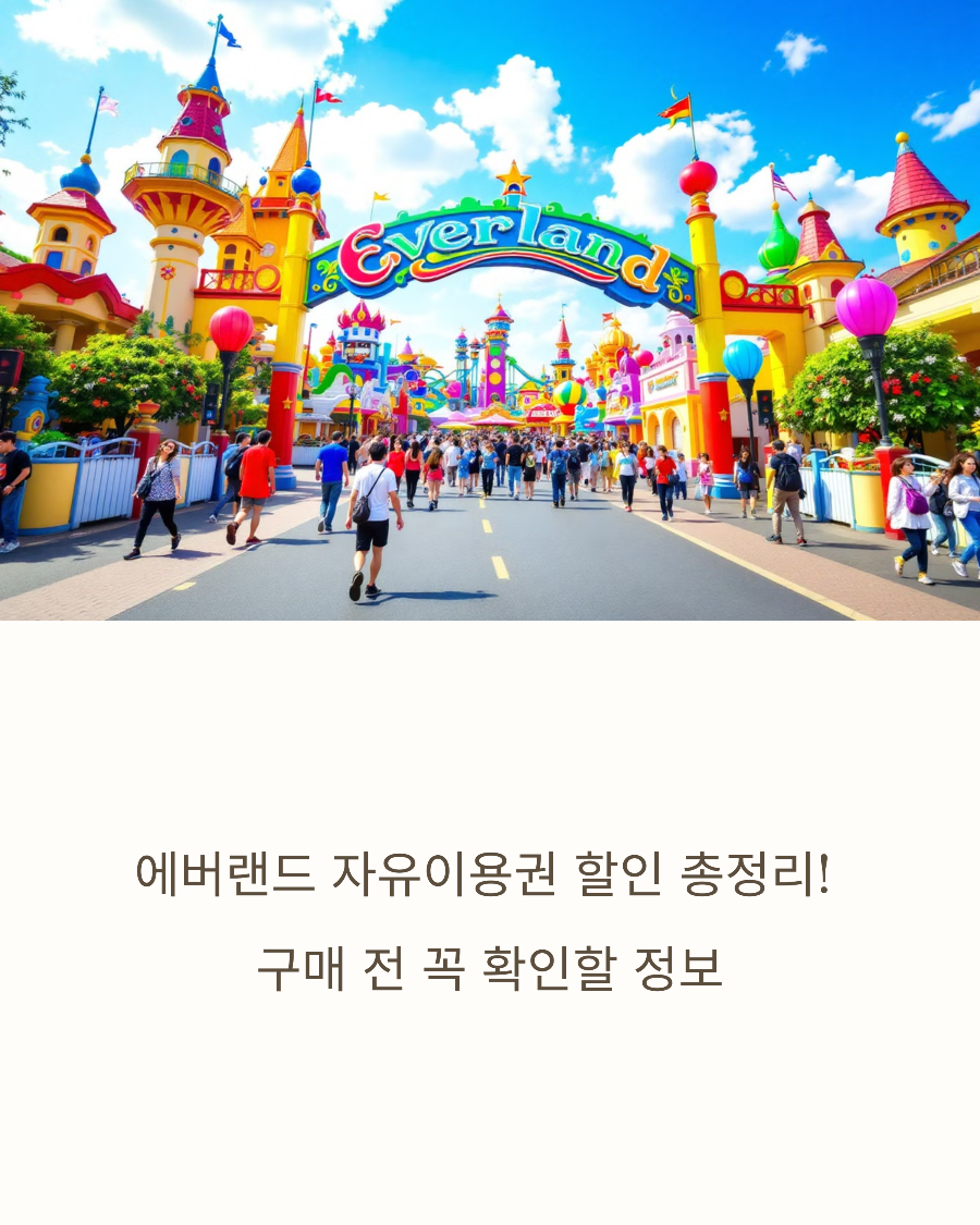 에버랜드 자유이용권 할인 총정리! 구매 전 꼭 확인할 정보