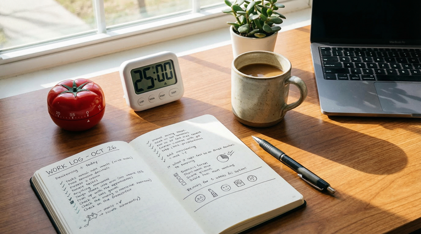 업무 효율을 높이는 포모도로 기법 타이머와 업무 계획표