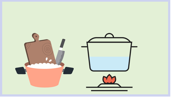 세척 및 가열하는 일러스트