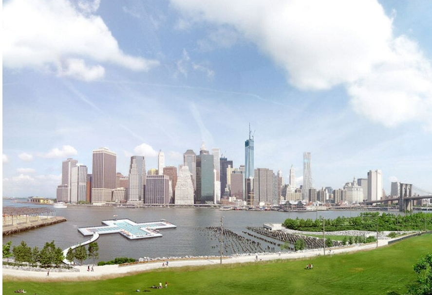 뉴욕시 셀프필터링 부유식 풀장 New york city's self-filtering +POOL to float in the east river this summer