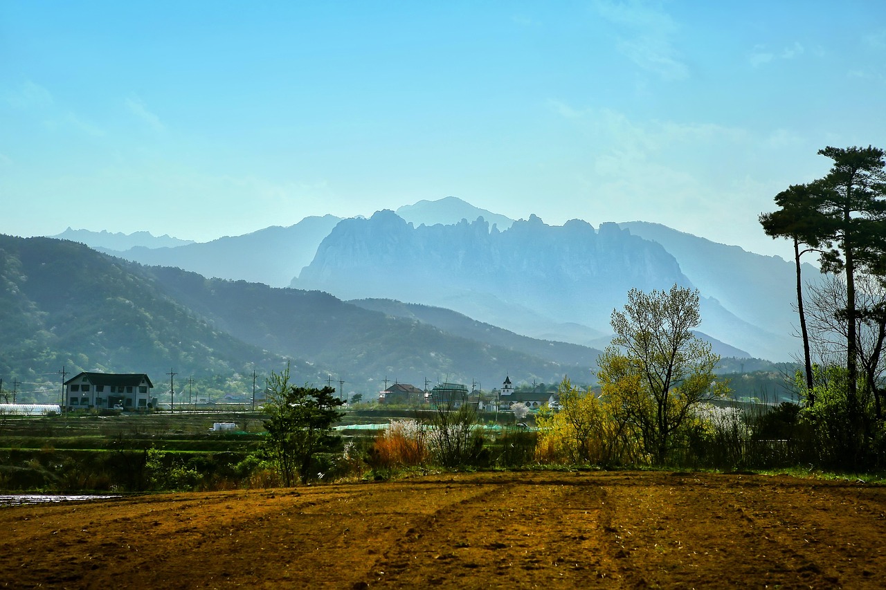 강원도 시골 마을 사진