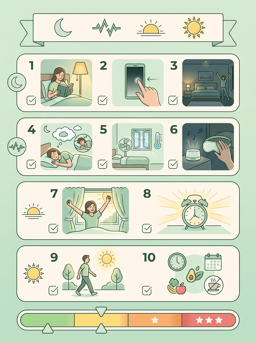 수면 질 10문항 셀프 체크리스트 인포그래픽