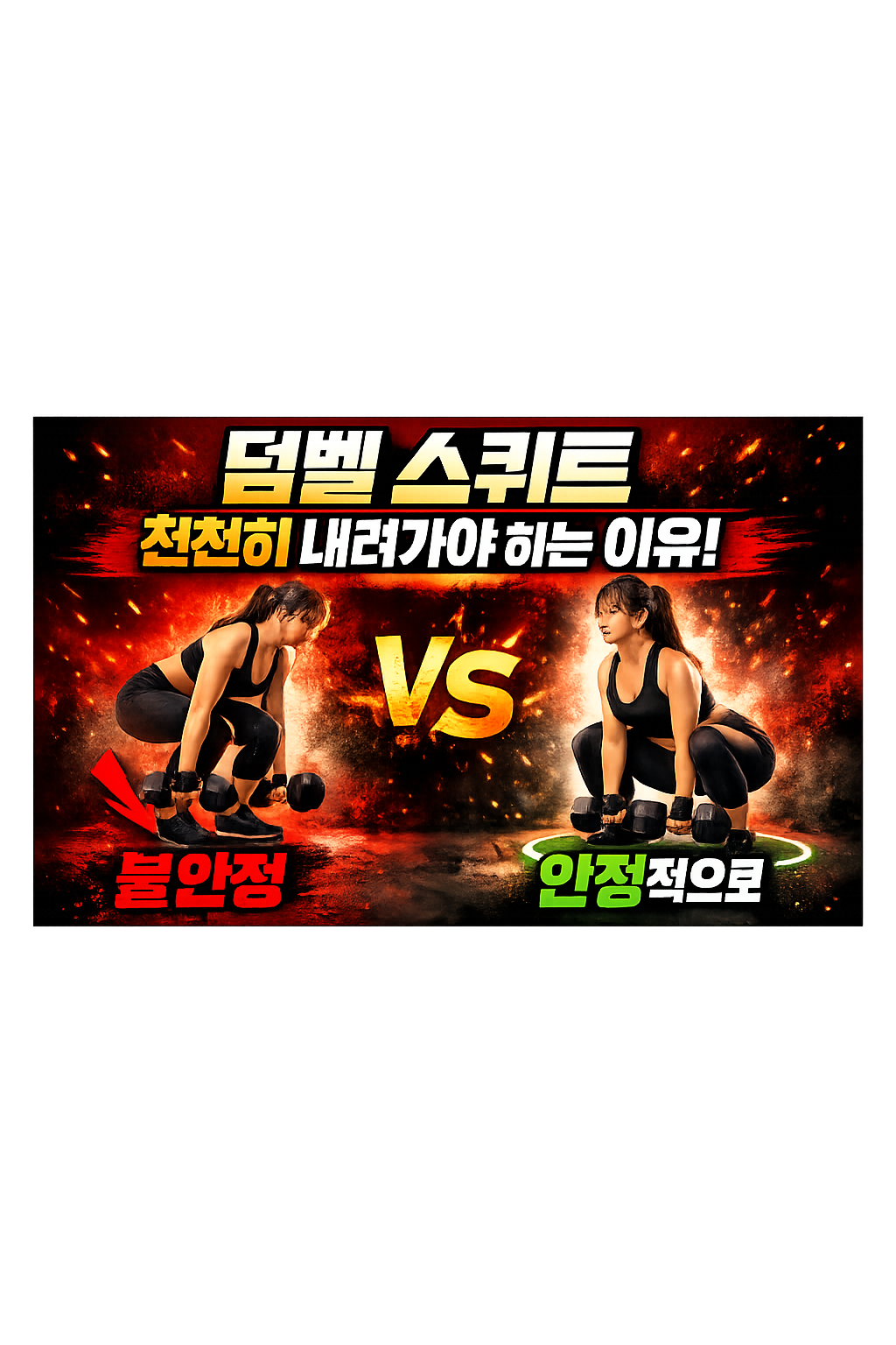 덤벨 스쿼트 안정적으로 하는 방법