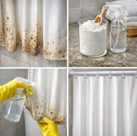 샤워 커튼 곰팡이 제거 (과탄산소다, 청소법, 주의사항)
