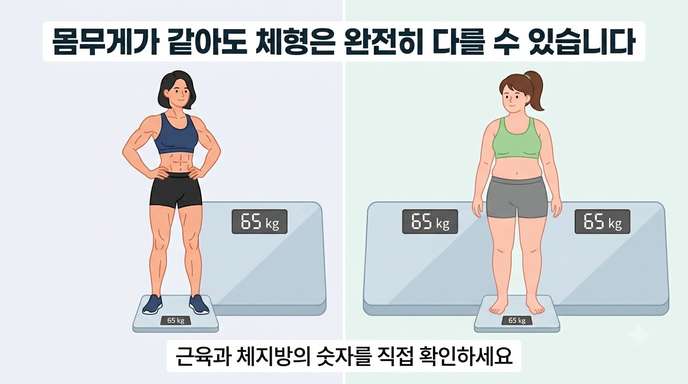 체성분 체중 비교