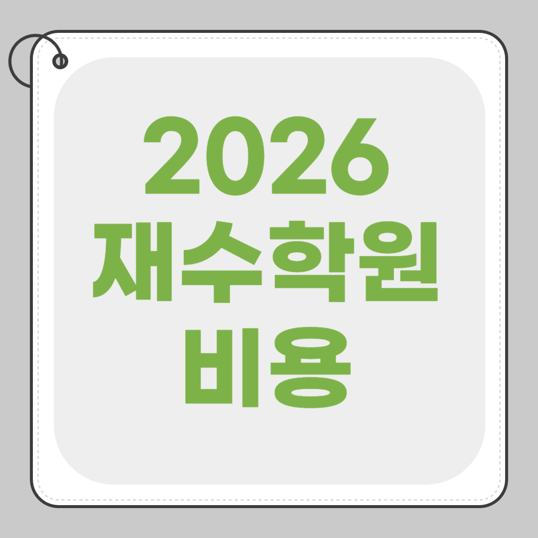 재수학원 비용 2026