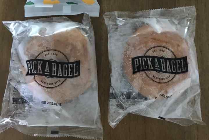 픽어베이글 플레인&#44; 블루베리 포장