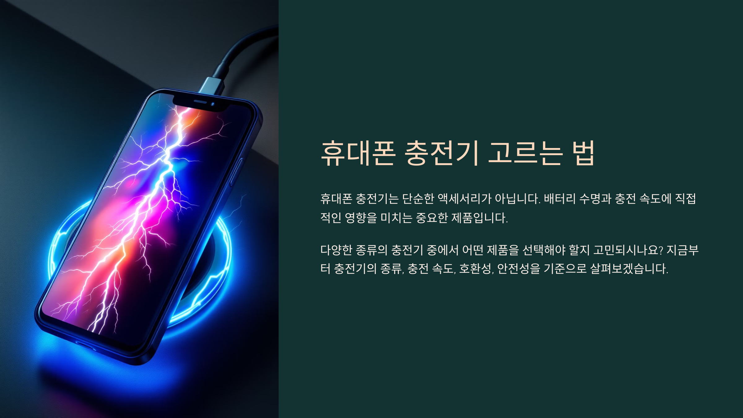 휴대폰 충전기 고르는 법!