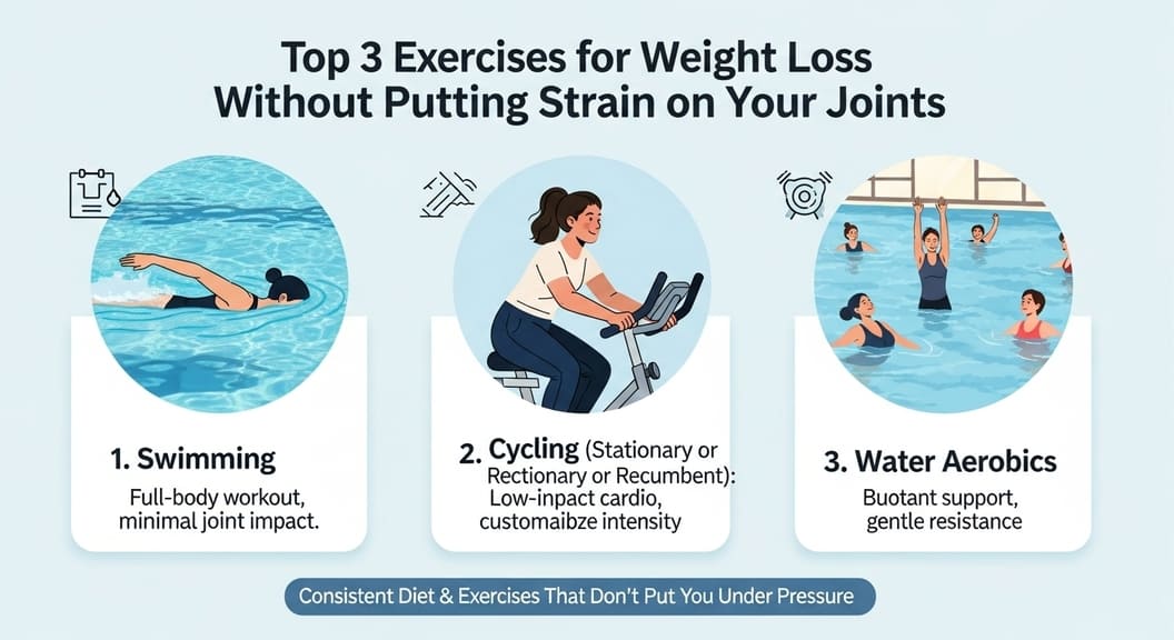 관절 부담 없이 체중 감량 가능한 운동 TOP3−무리 없이 꾸준히 하는 다이어트 운동법