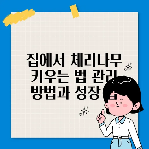 집에서 체리나무 키우는 법 관리 방법과 성장 팁