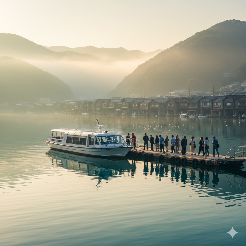 이네노후나야를 한눈에 볼수있는 유람선