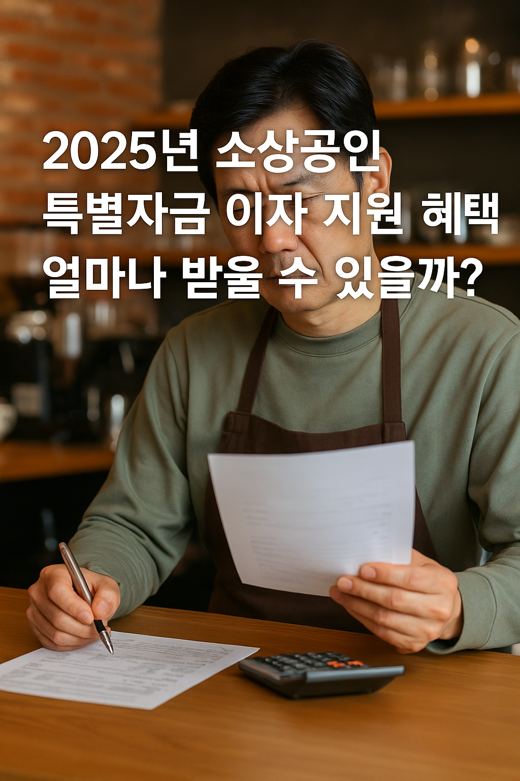 2025년 소상공인 특별자금 이자 지원 혜택