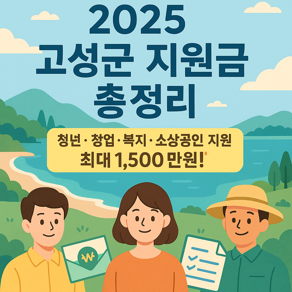 강원특별자치도 고성군 지원금 총정리 ❘ 청년·소상공인·복지 최대 1500만 원까지!