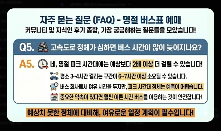 설날 버스표 예매(연휴 일정, 방법)(2026년 + 꿀팁)