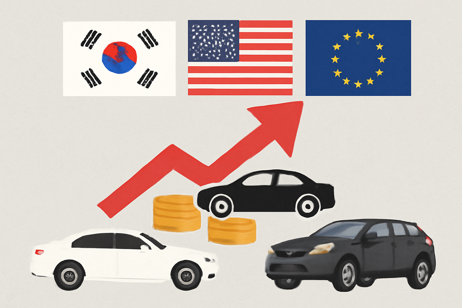 2025 자동차 관세 인상 정리|한국 수출차, 미국·EU 관세율 비교와 영향 분석 관련 사진
