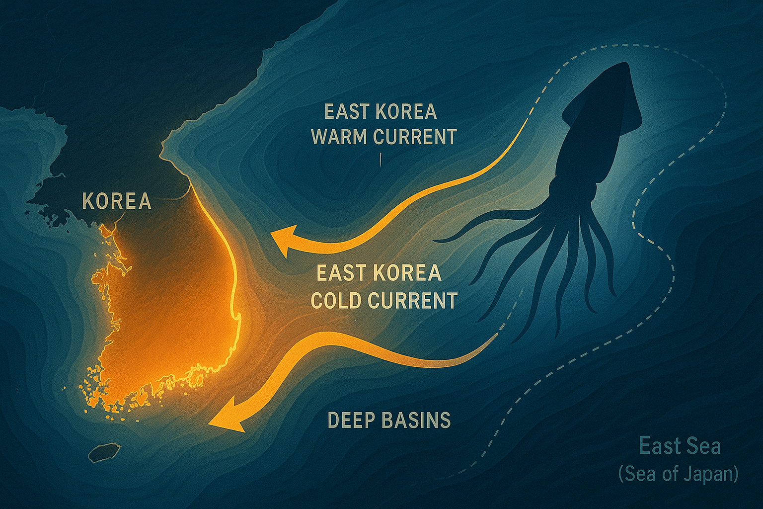 1. 대왕오징어의 주요 서식지와 환경 조건