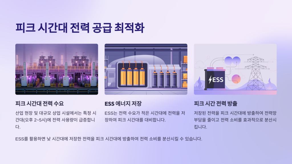 피크 시간대 전력 공급 최적화