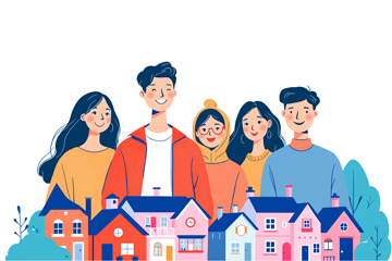 청년월세지원금을 받고 행복해하는 청년들 모습