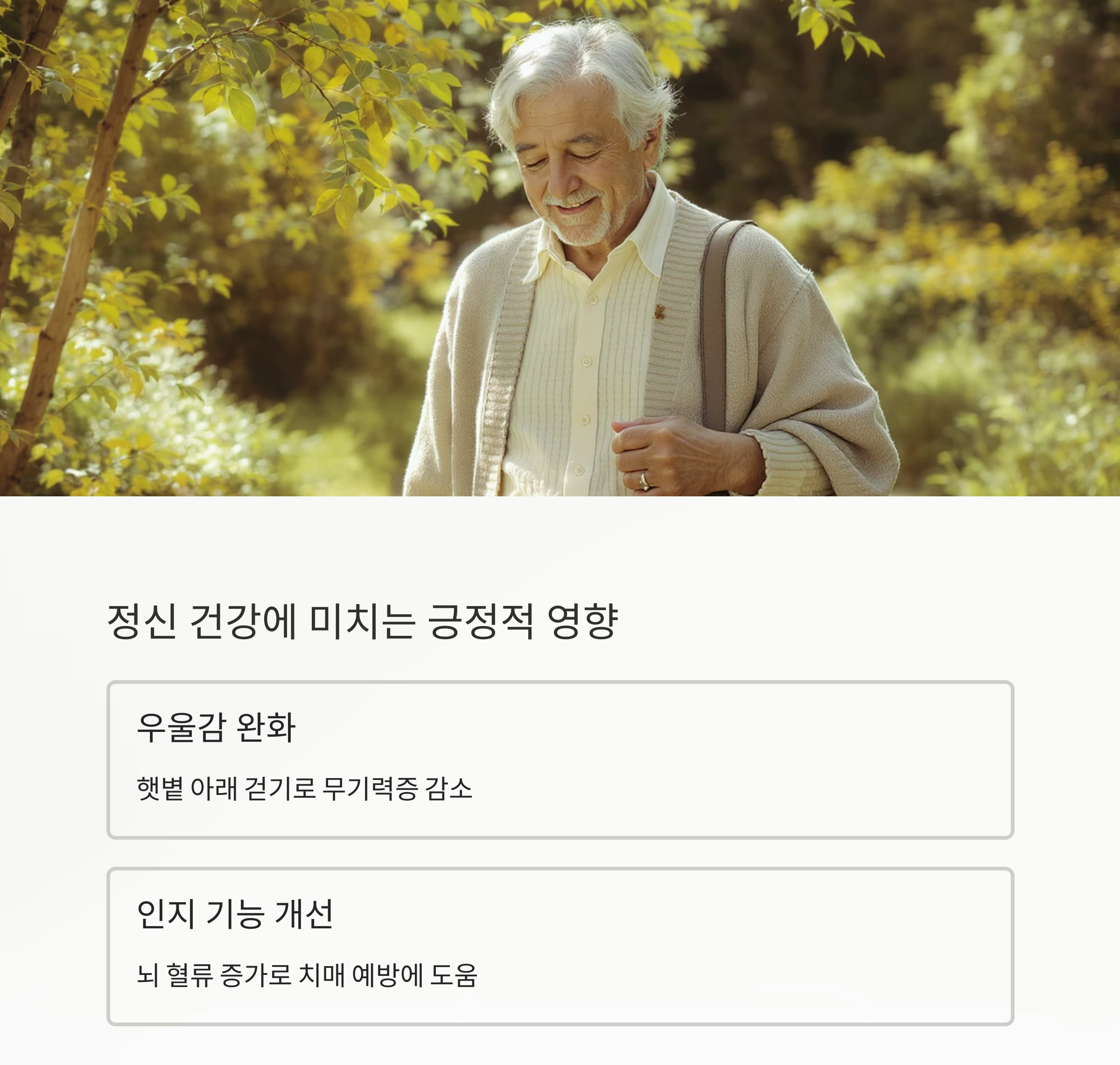 나이 들어도 활기차게! 시니어 걷기 운동의 놀라운 효과