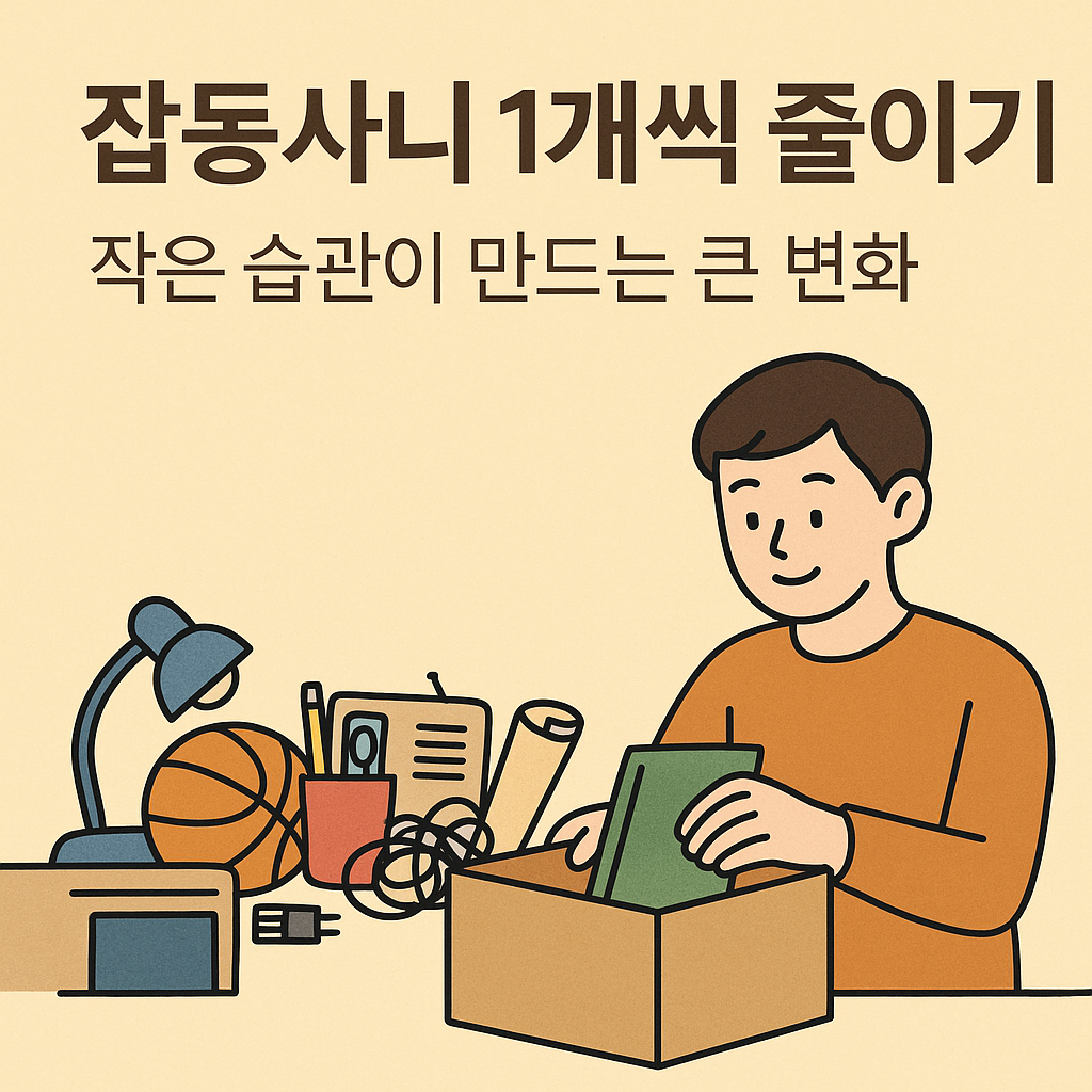 잡동사니 1개씩 줄이기, 작은 습관이 만드는 큰 변화
