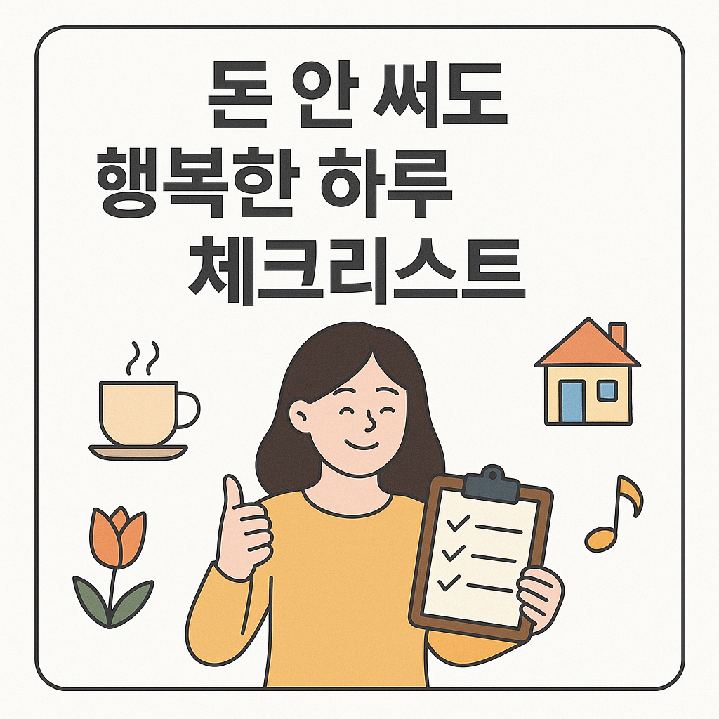 돈 안 써도 행복한 하루 체크리스트