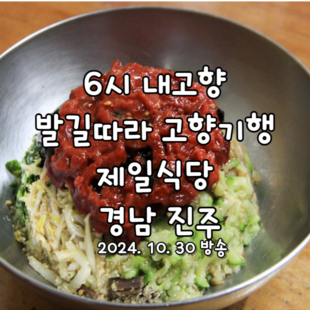 6시 내고향 발길따라 고향기행 진주비빔밥 제일식당