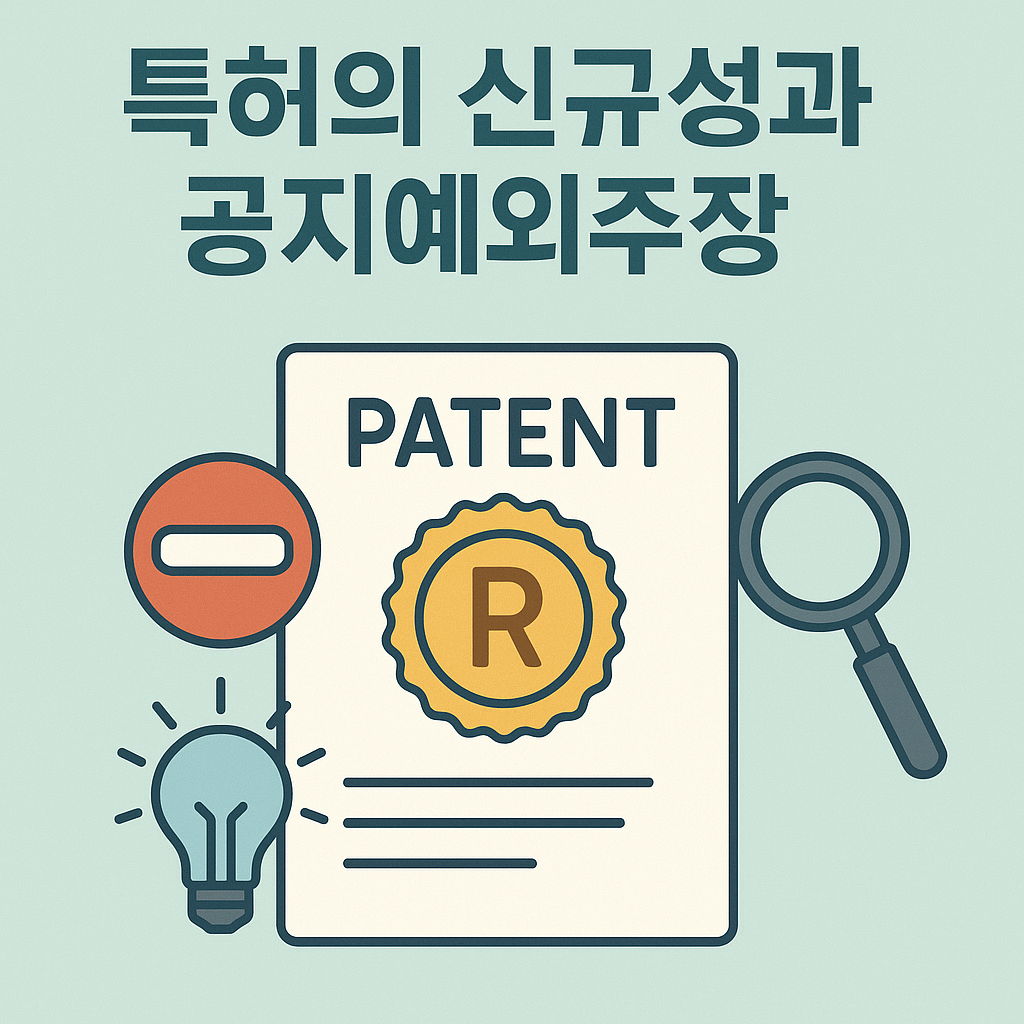 특허의신규성과 공지예외주장 이미지