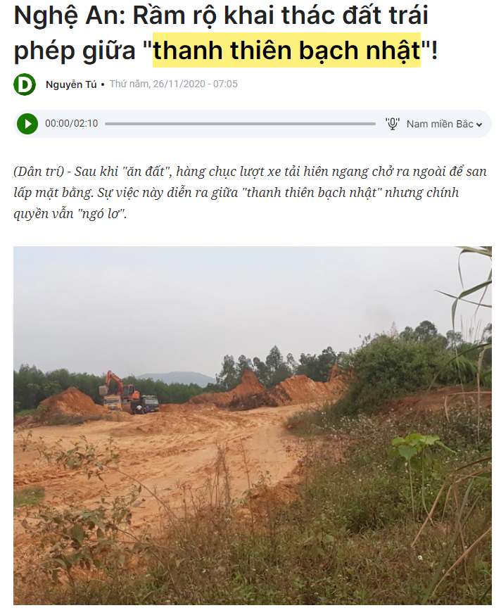 &quot;탄 티엔 밧 녓&quot;의 불법 토지개척