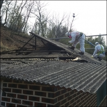 석면 슬레이트 지붕