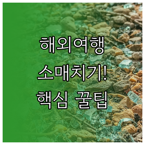 안전한 해외여행을 위한 소매치기 예방..