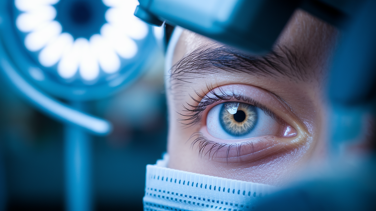 라섹수술전 검사모습