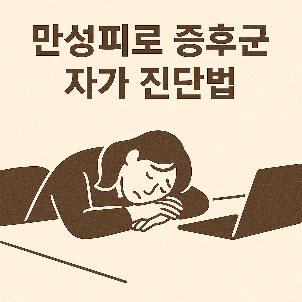 “아무리 자도 피곤하다면” 👉 만성피로 증후군 자가 진단 체크리스트