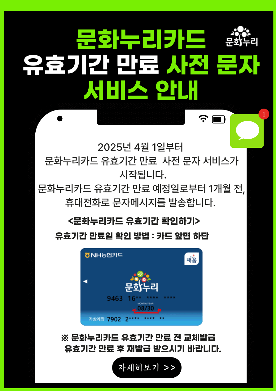 2025 문화누리카드 잔액 확인 조회 방법