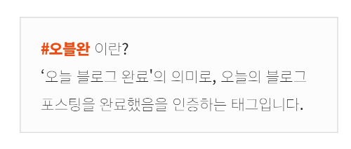 오블완챌린지뜻