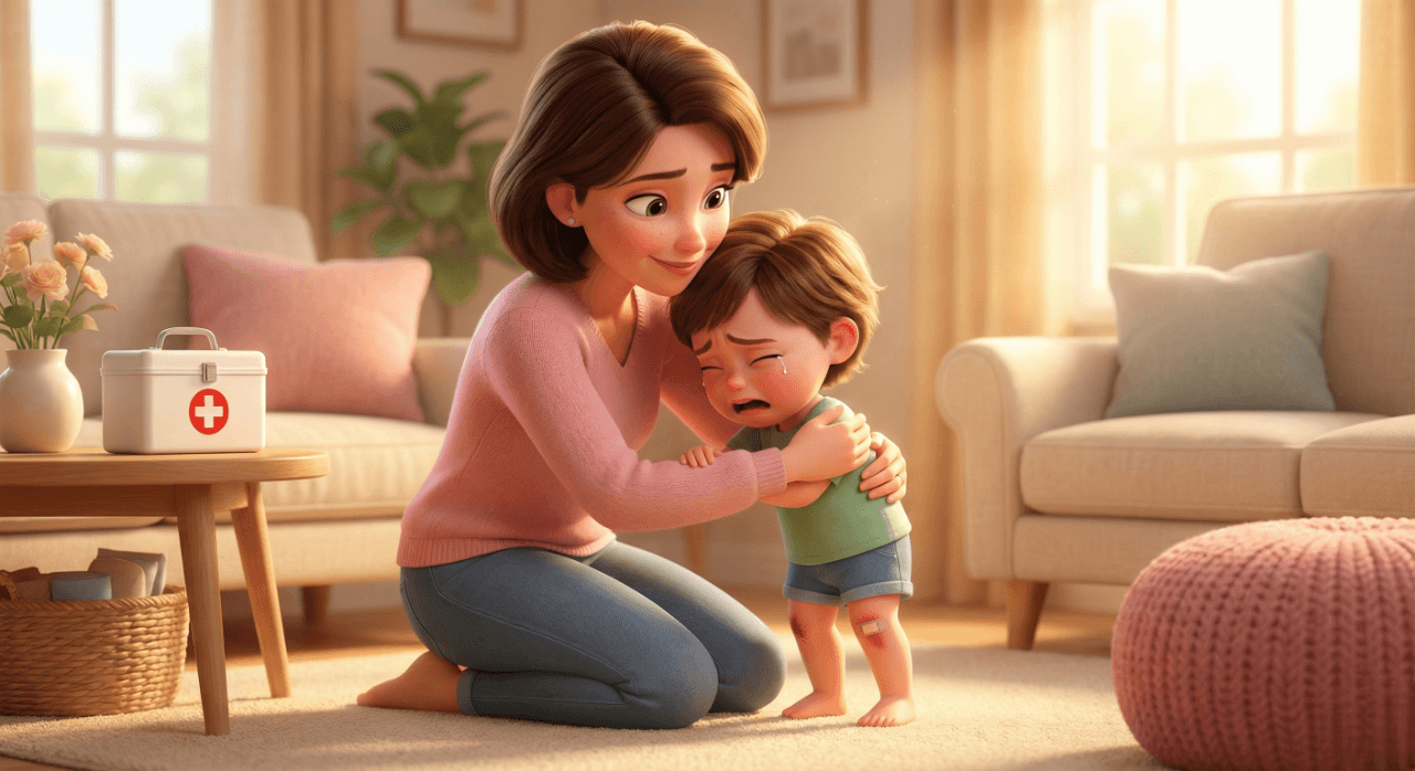 오프라 윈프리의 공감 대화법, 넘어진 아이의 감정을 읽어주고 위로하는 부모의 사랑