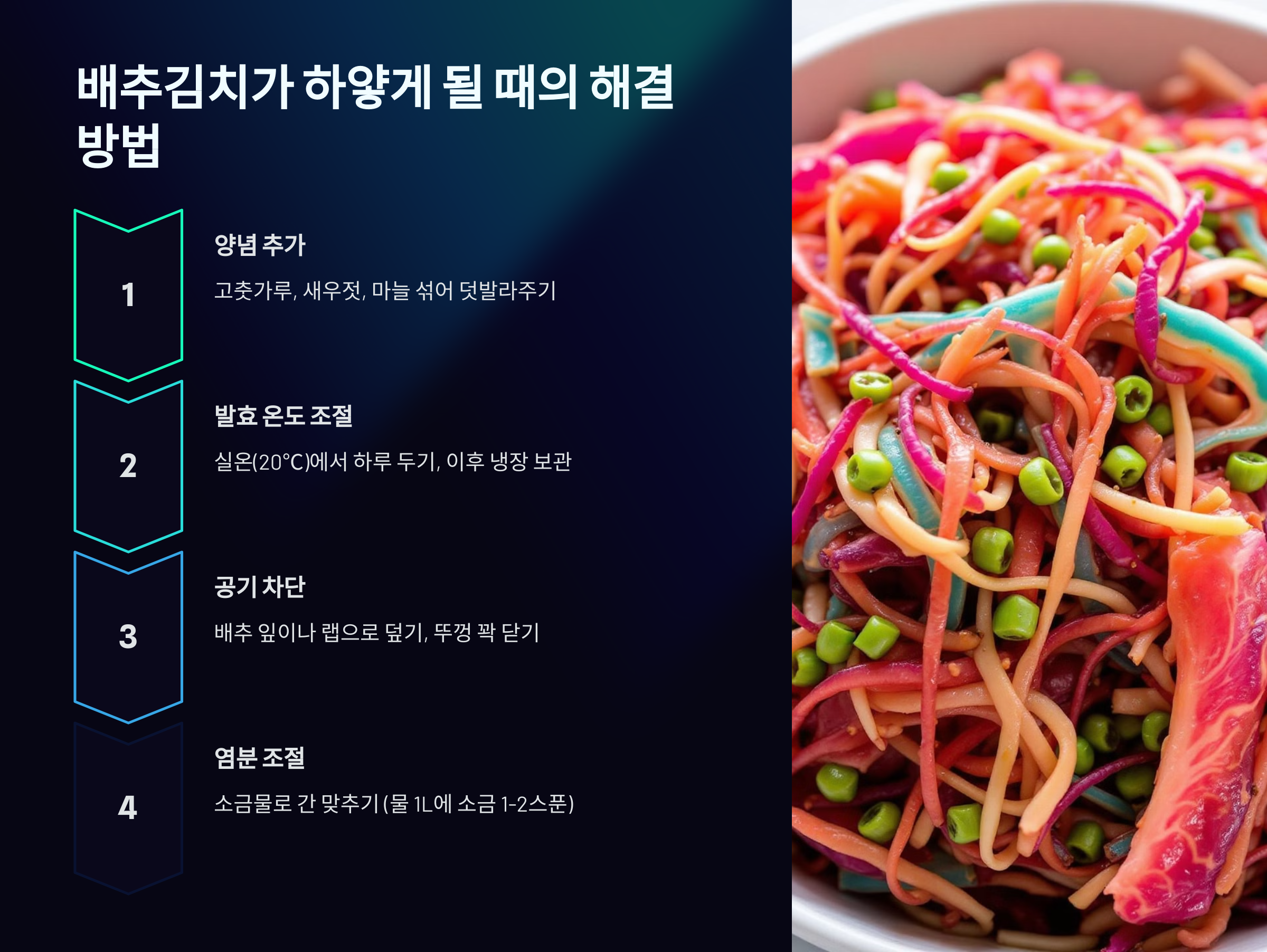 배추김치가 하얗게 되는 증상 해결 방법