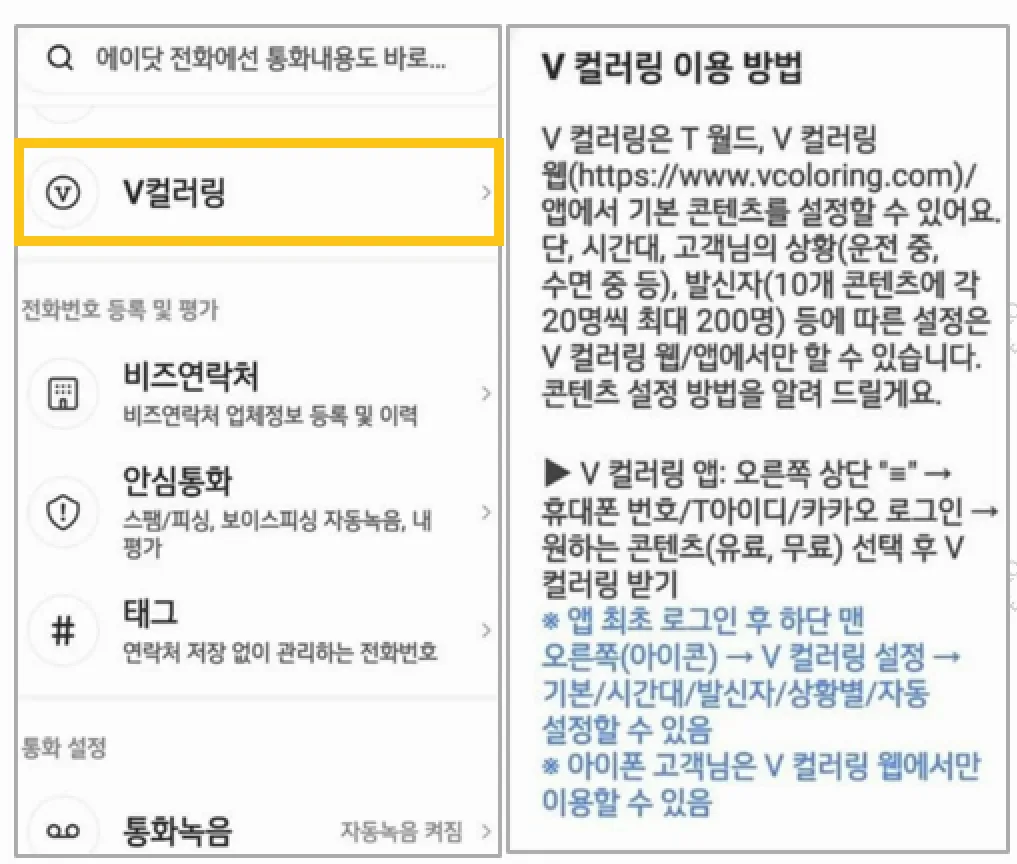 V컬러링