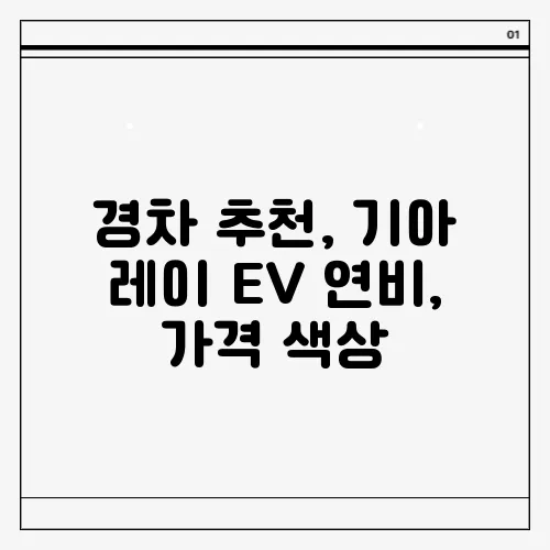 경차 추천, 기아 레이 EV 연비, 가격 색상