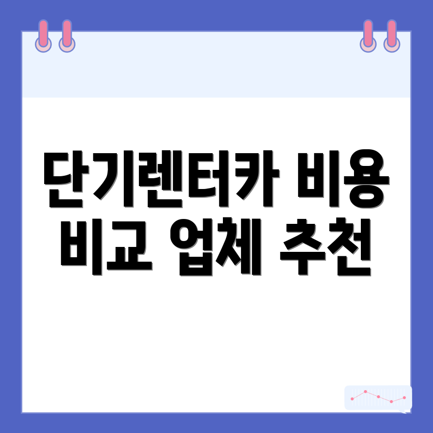 단기렌터카 비용