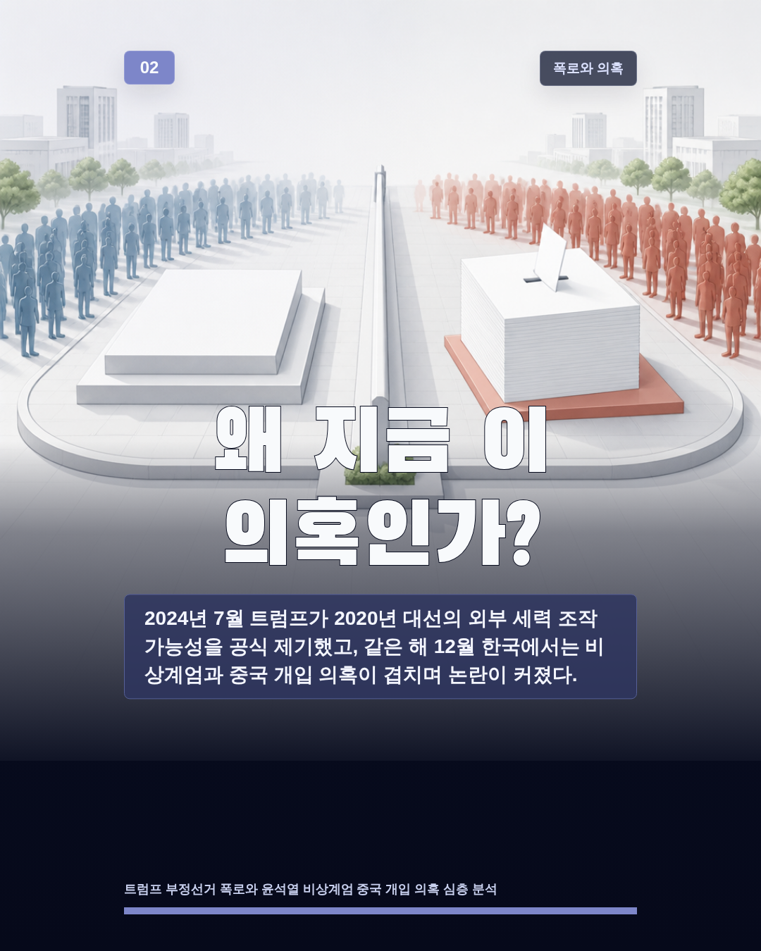 왜 지금 이 의혹인가?