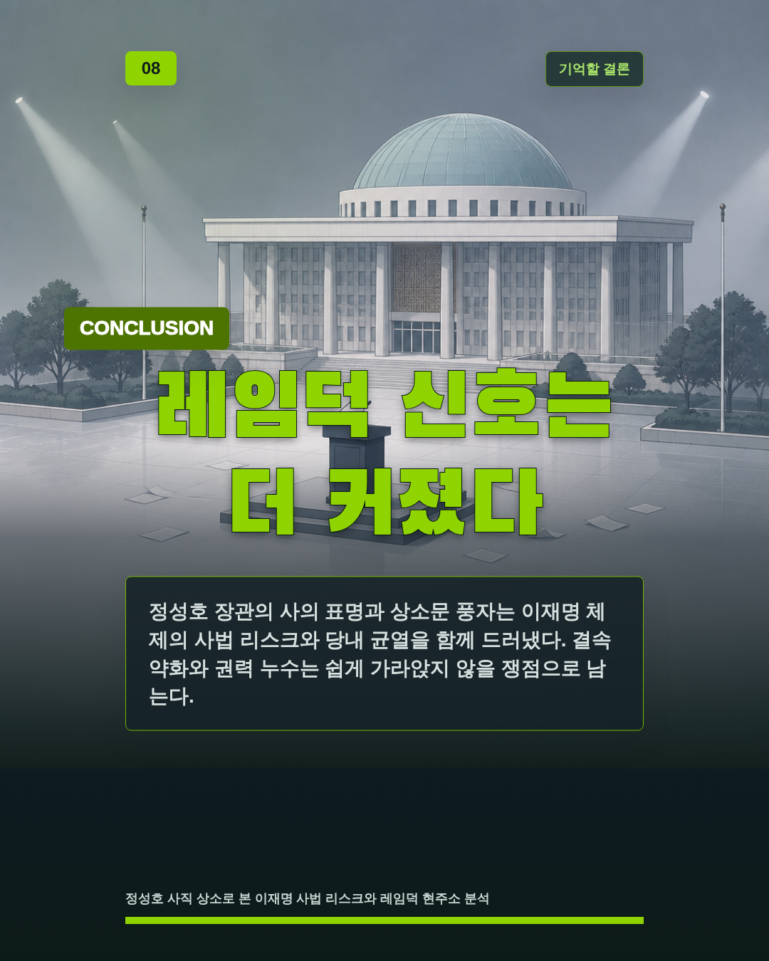 레임덕 신호는 더 커졌다