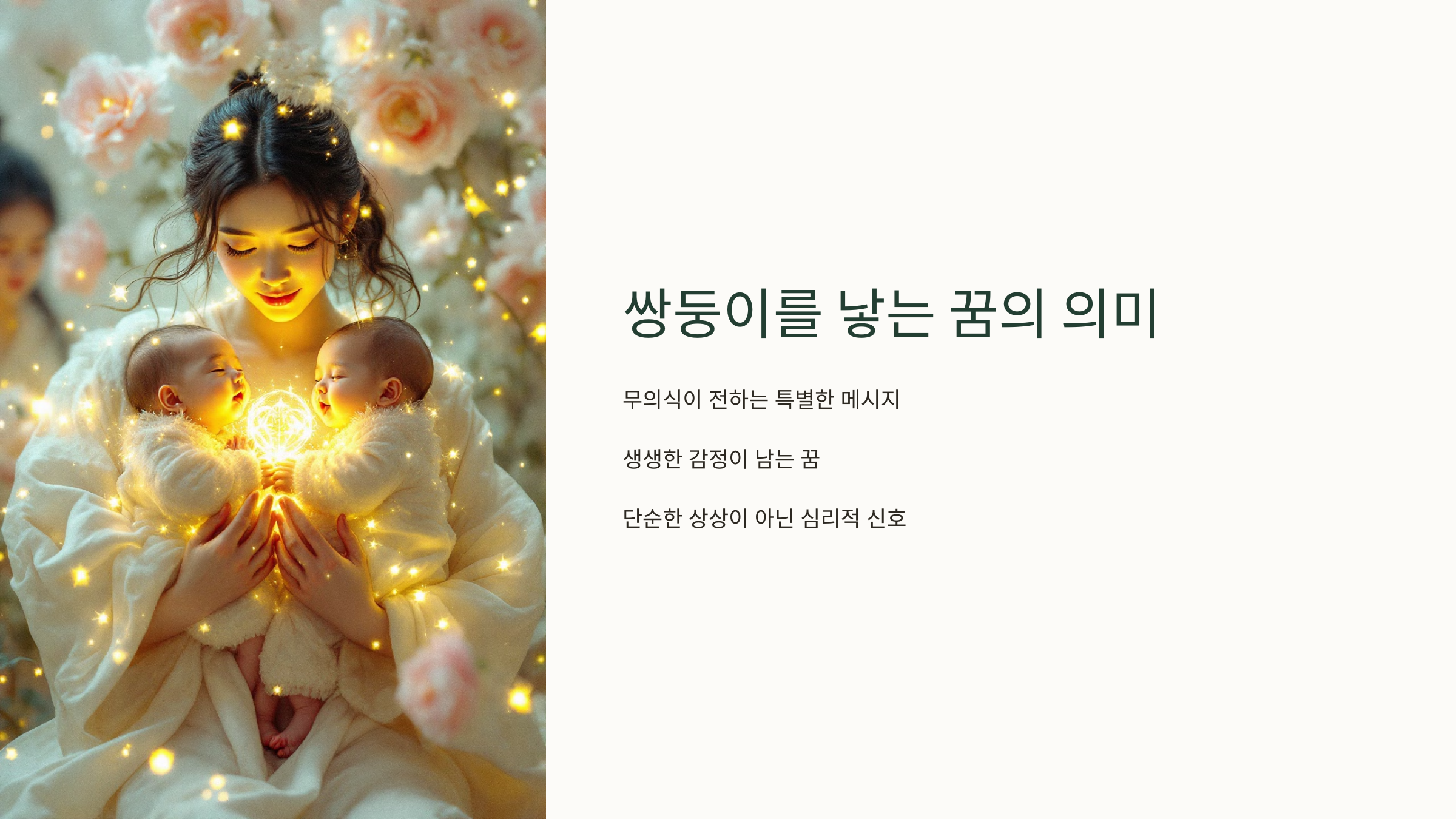 쌍둥이를 낳는 꿈의 의미