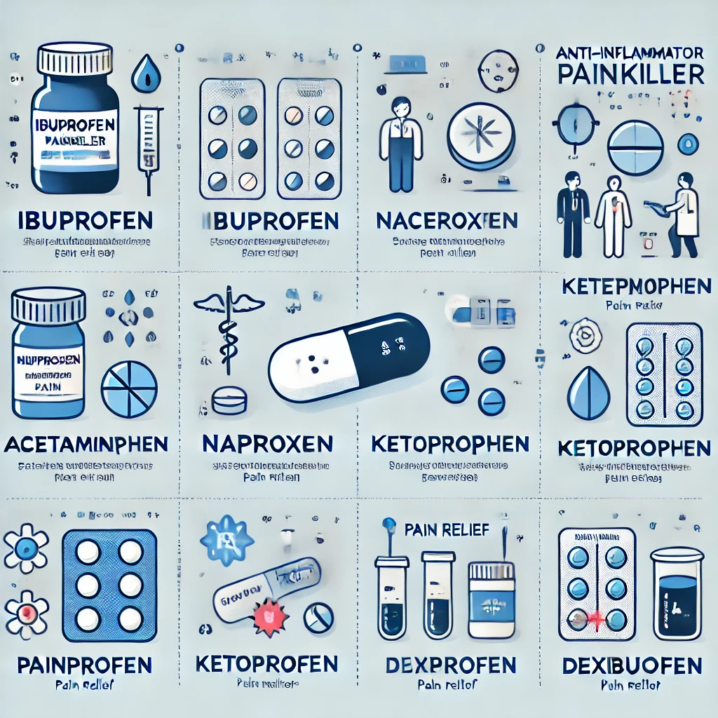 소염진통제 종류들에 대한 이미지
