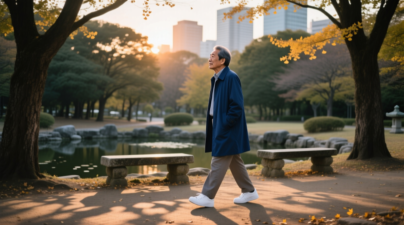 노후-생활-습관으로-산책하는-노년-남성