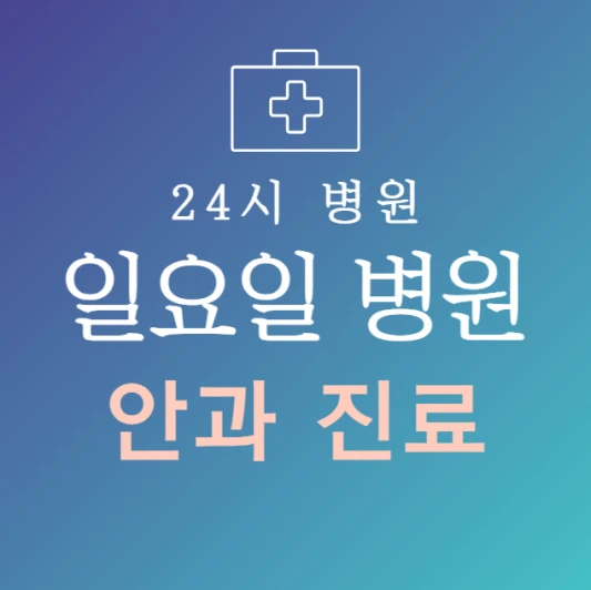 일요일-안과-문여는곳-주말에-진료하는-24시간-안과-일요일-진료-병원