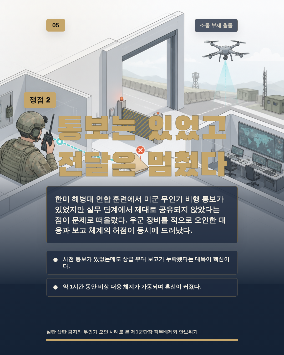 통보는 있었고 전달은 멈췄다